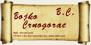 Bojko Crnogorac vizit kartica